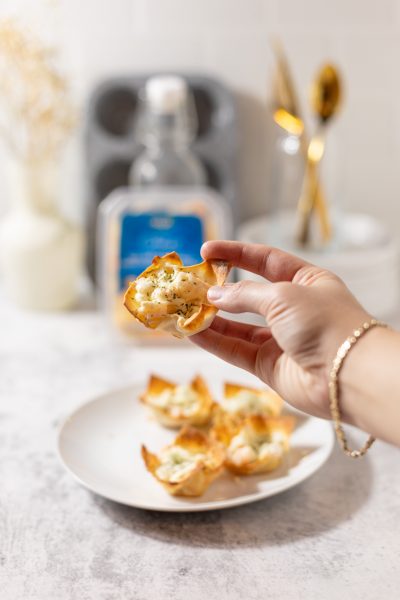 Easy Garlic & Herb Shrimp Wonton Cups