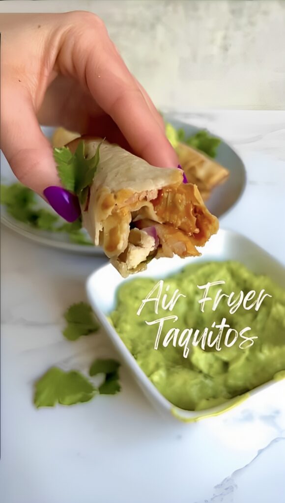 Chicken Taquitos with Avocado Cream Sauce by colleenshealthylife - FoodSocial