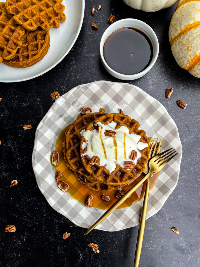 Paleo Pumpkin Waffles by Spoons N Spices - FoodSocial