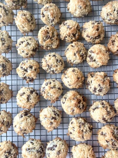 Easy Chocolate Chip Macaroons (Vegan, Gluten-Free, Top 14 Allergen-Free)