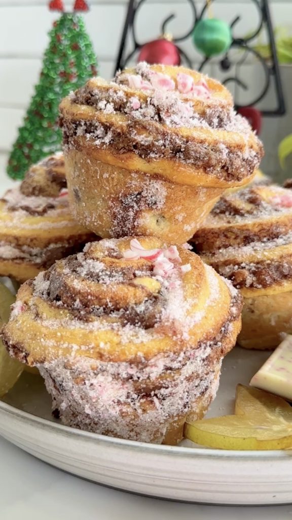 Candy Cane Cruffins (gluten free) by Back Porch Paleo - FoodSocial