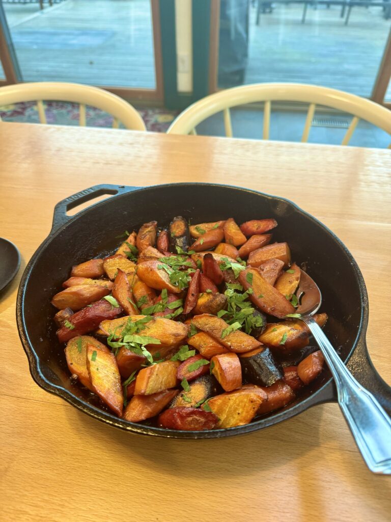 Cast Iron Honey Garlic Roasted Carrots by Tasha Tindall - FoodSocial