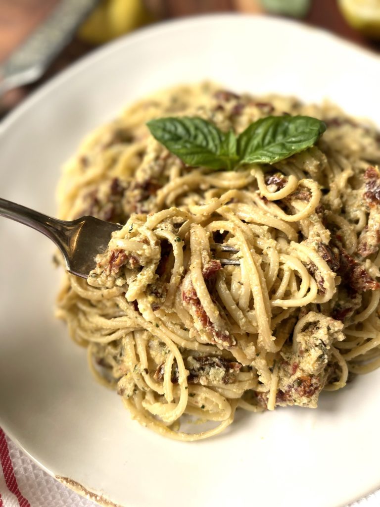 Sun Dried Tomato Alfredo (Vegan, Nut-Free) by foodallergymoms_andmore - FoodSocial