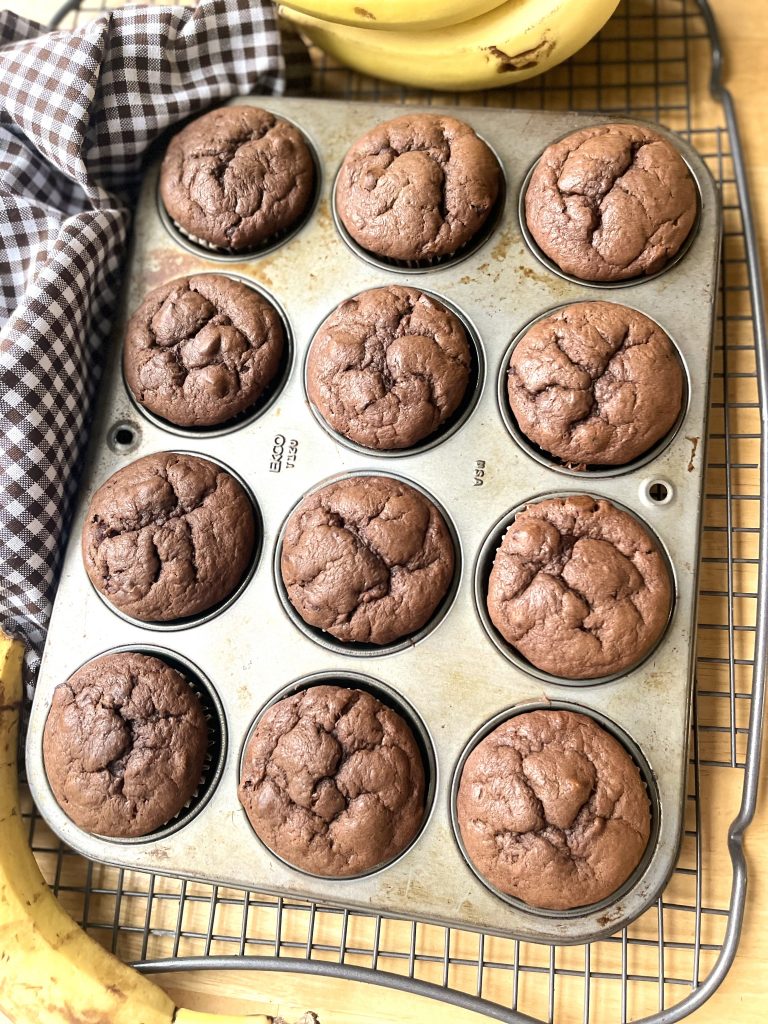 Vegan Spiced Chocolate Banana Blackout Muffins by foodallergymoms_andmore - FoodSocial