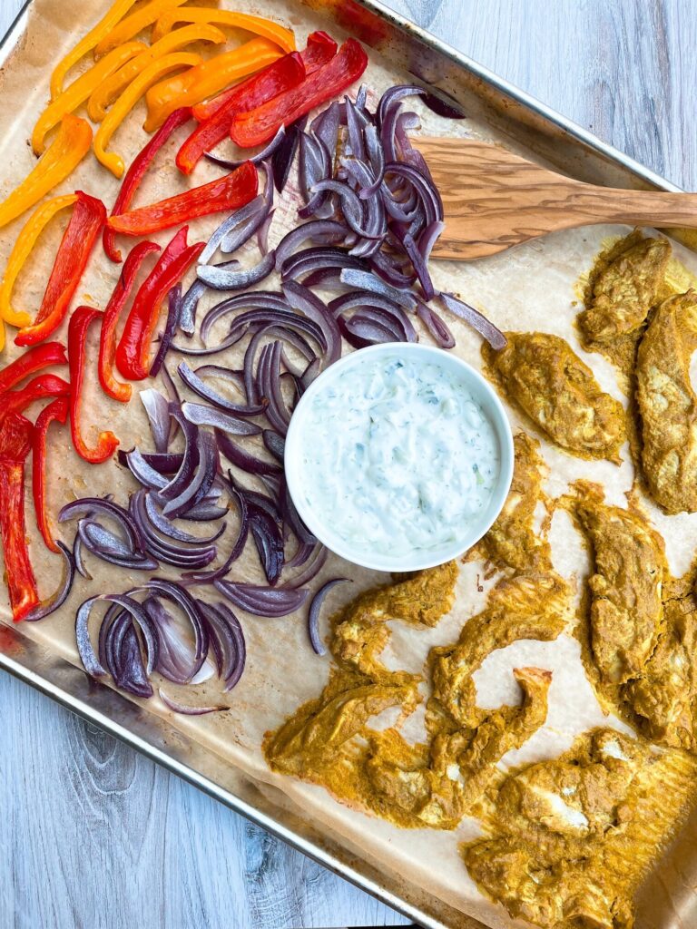 Greek Chicken Sheet Pan with Tzatziki by Spoons N Spices - FoodSocial