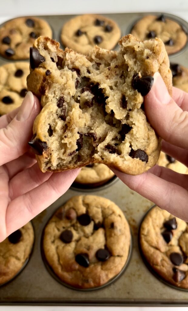 No-Sugar Banana Chocolate Chip Protein Muffins (Vegan, Peanut-Free) by foodallergymoms_andmore - Foo
