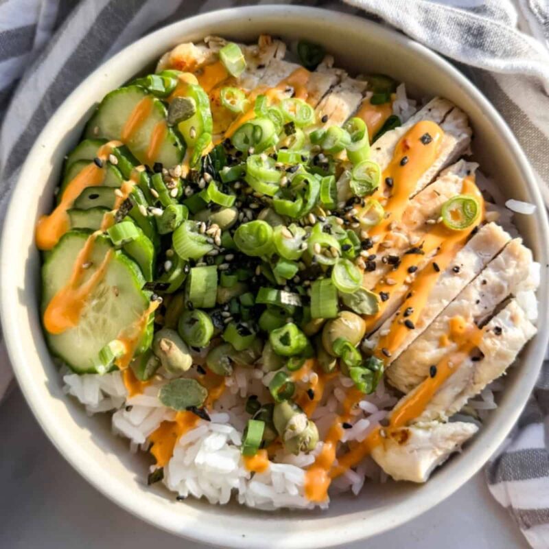Curated visual reference: Visual Reference: Chicken Poke Bowl Gluten Free By Kaylacappiello