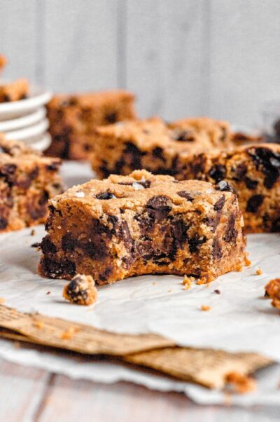 Gluten-Free Chocolate Chip Cookie Bars (Vegan)