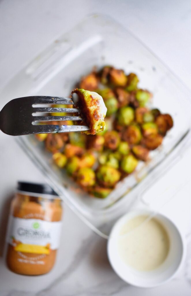 Smoky Honey Almond Brussels Sprouts by joyfuleatsnbeats - FoodSocial
