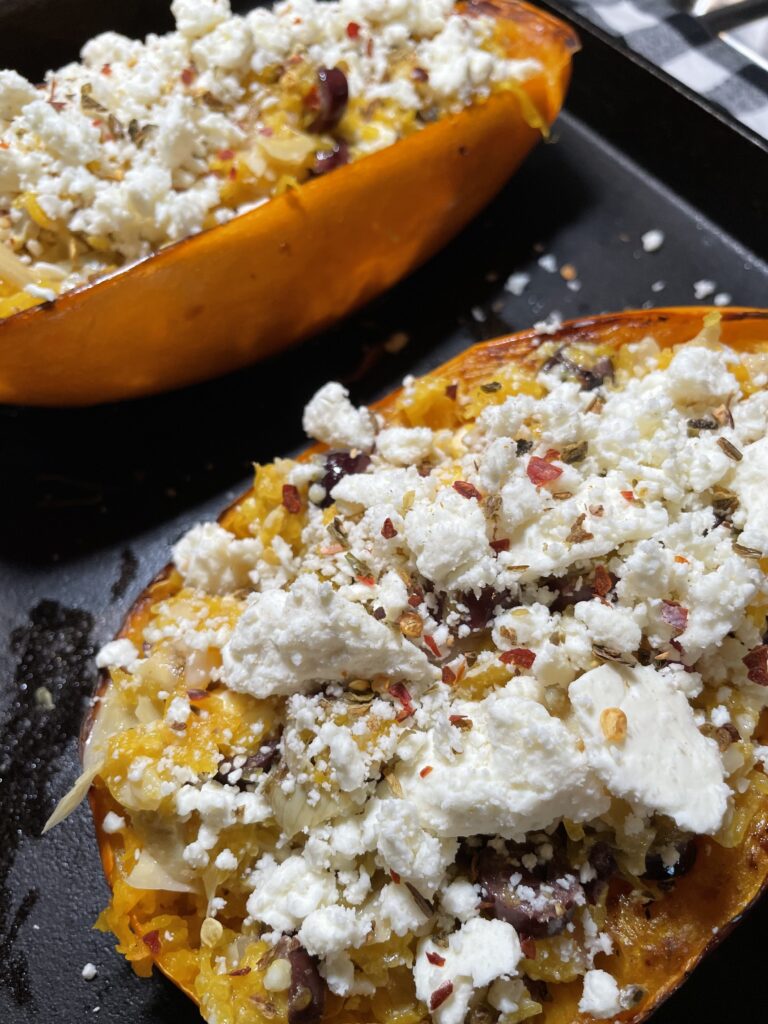 Mediteranean Spaghetti Squash by cook at home dad - FoodSocial