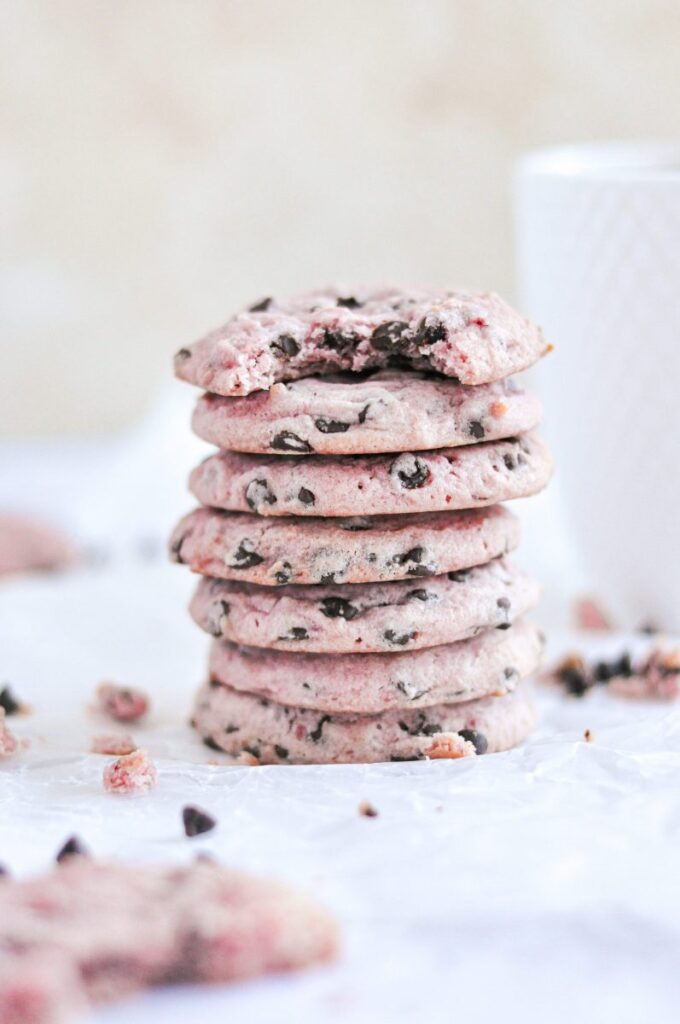 Raspberry Chocolate Chip Cookies by Caked By Katie - FoodSocial