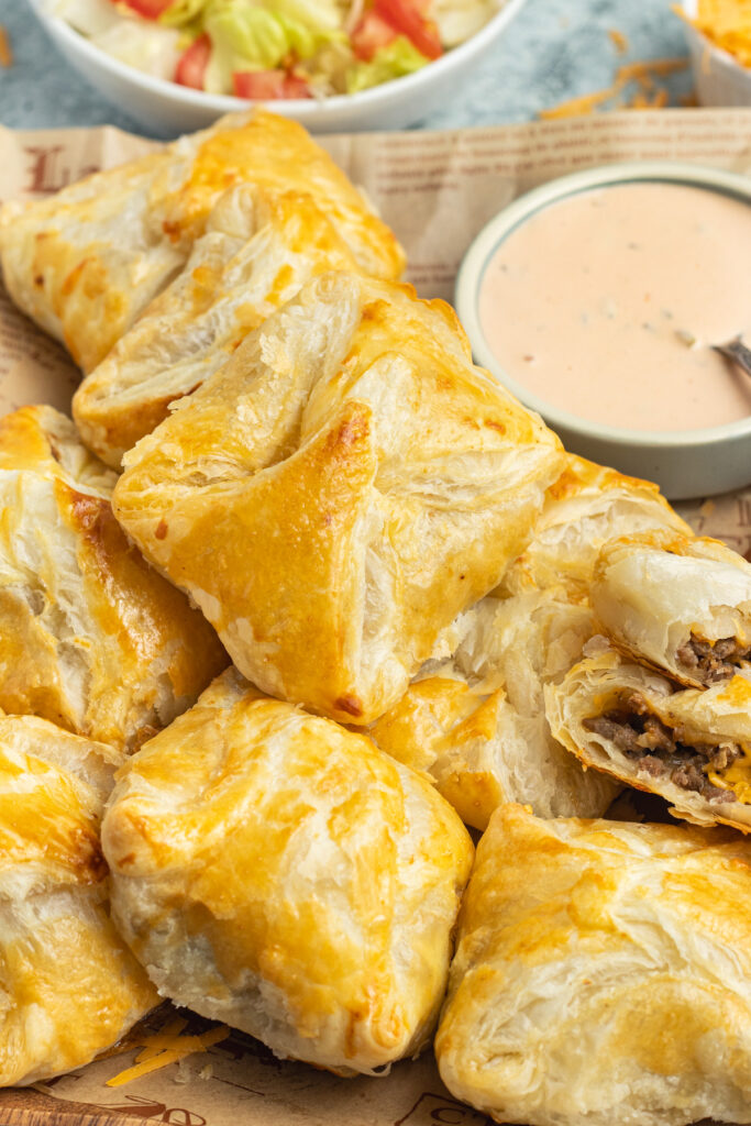 Cheeseburger Puff Pastry Bites by Priscilla Lawrence - FoodSocial
