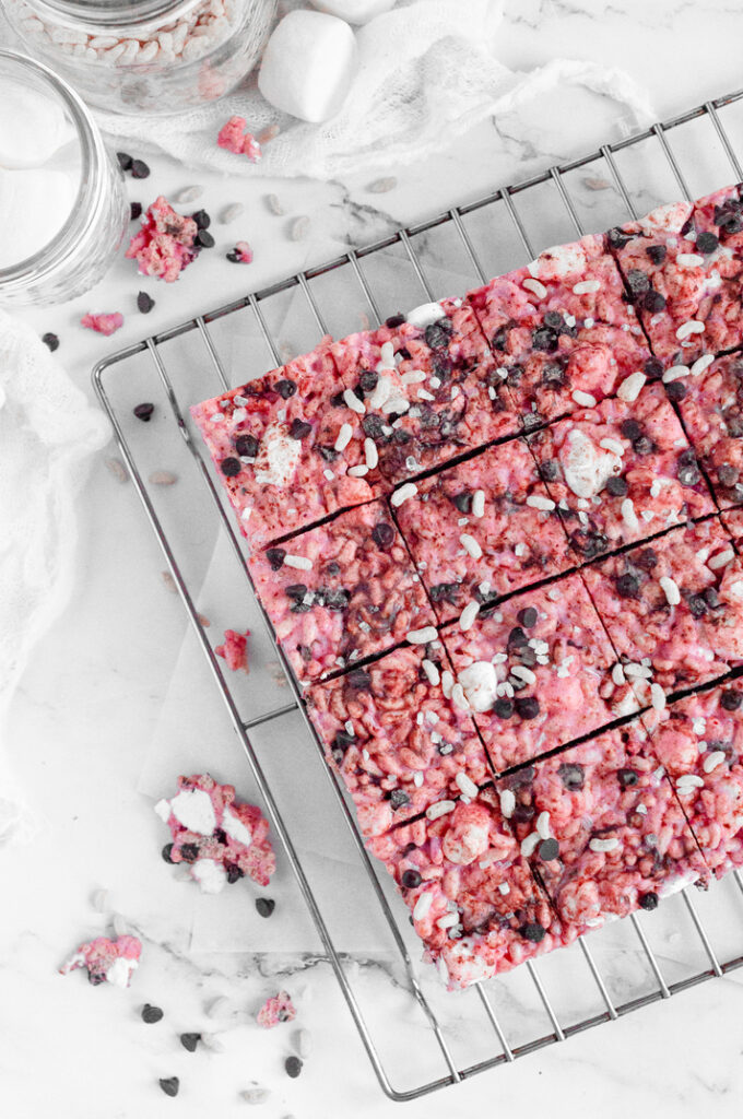 Strawberry Rice Krispie Treats by Caked By Katie - FoodSocial