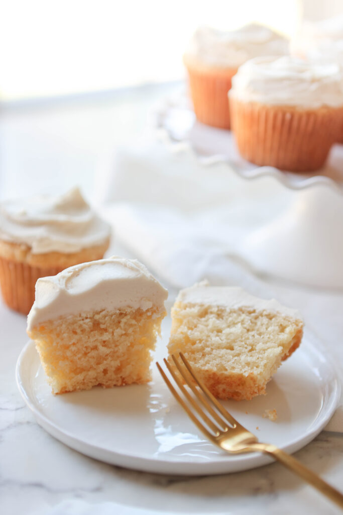 Fluffy Vanilla Cupcakes by Primal Palate - FoodSocial