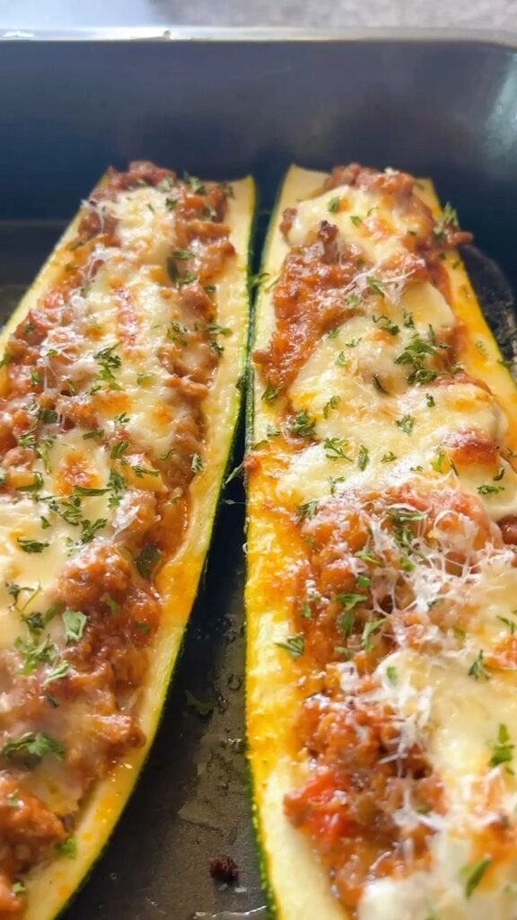 Stuffed Zucchini Boats by Christine Hryniszak - FoodSocial