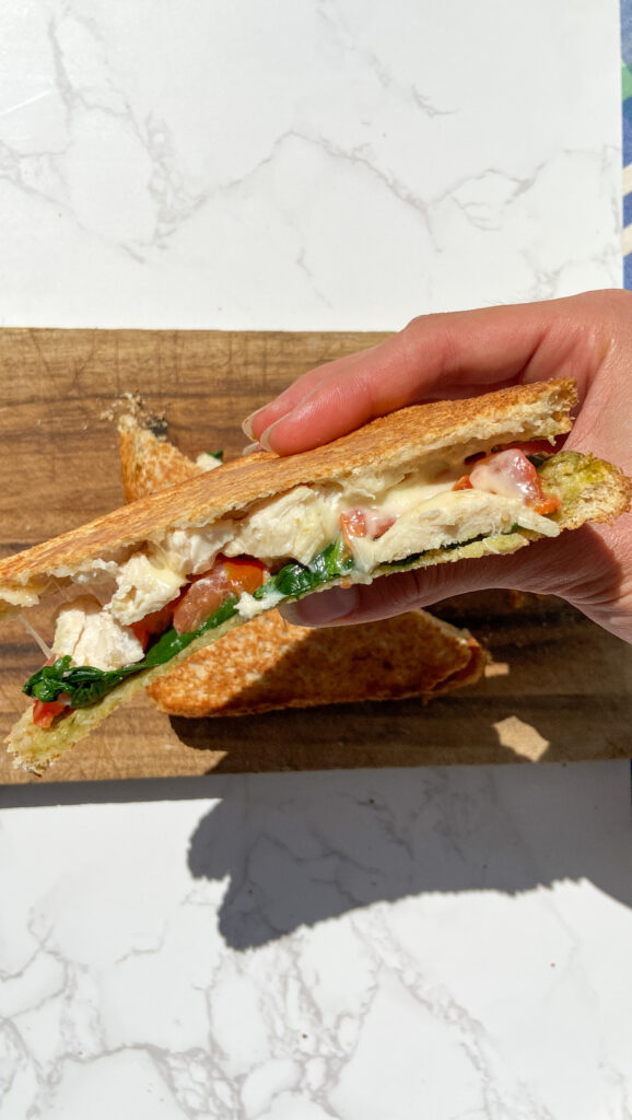 Pesto Chicken Toastie by Chenoa Hill - FoodSocial