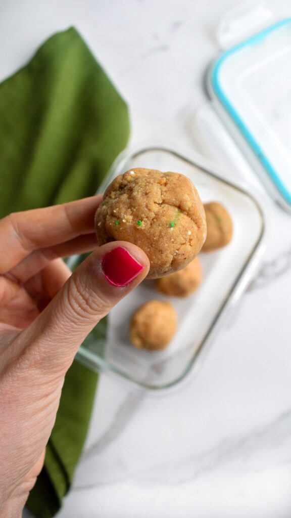 Peanut Butter Sprinkle Cookie Dough Bites by joyfuleatsnbeats - FoodSocial