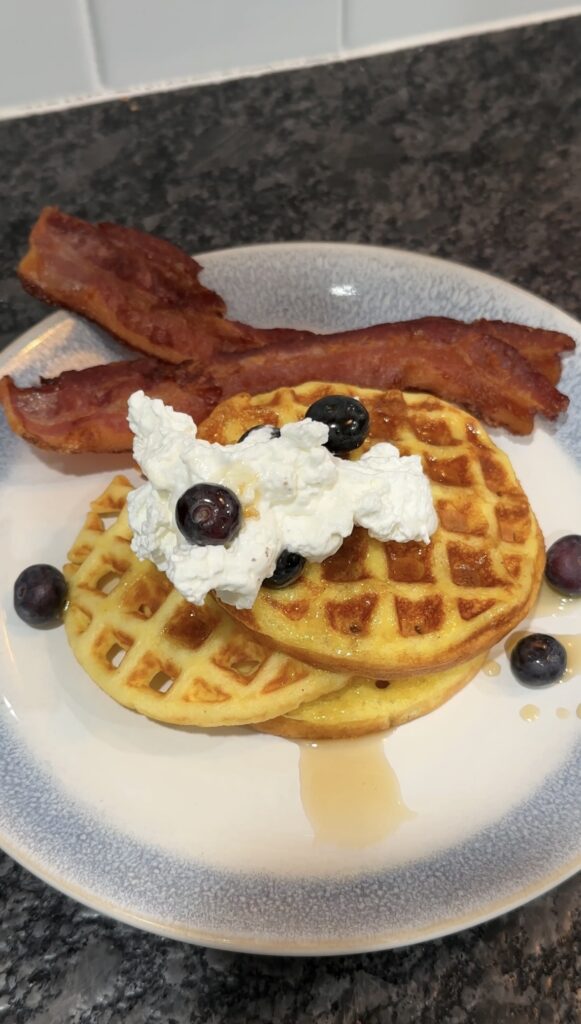 Two-ingredient Waffles by The Hangry Latina - FoodSocial