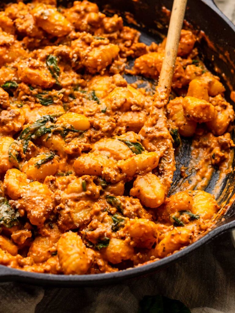 Sausage and Gnocchi in Tomato Cream Sauce by scarlatifamilykitchen - FoodSocial
