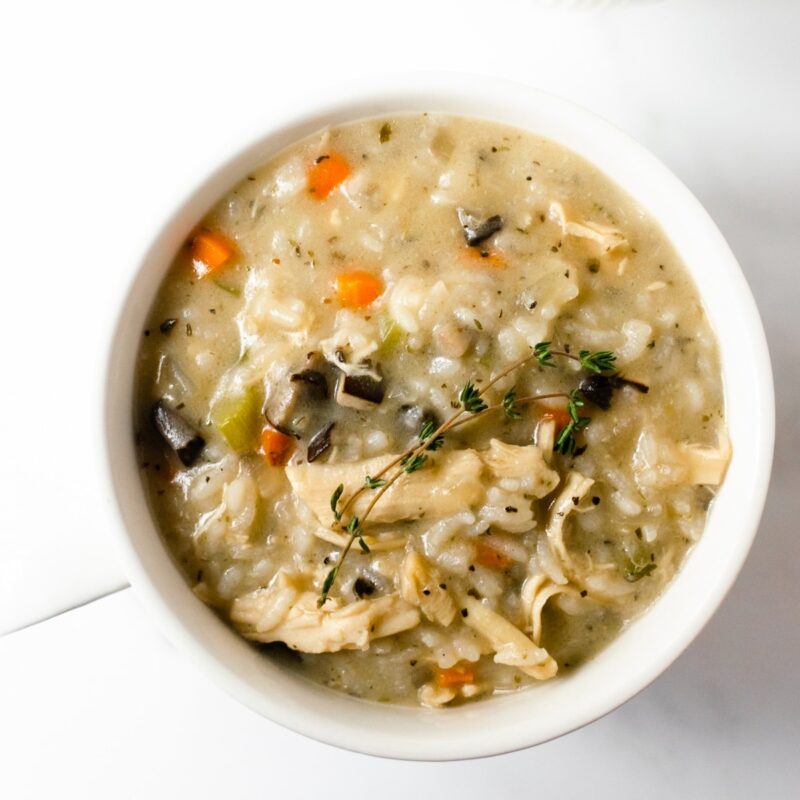 Slow Cooker Creamy Chicken and Rice Soup by Christina - FoodSocial