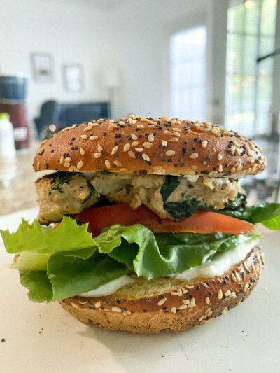 Spinach-Feta Turkey Burgers