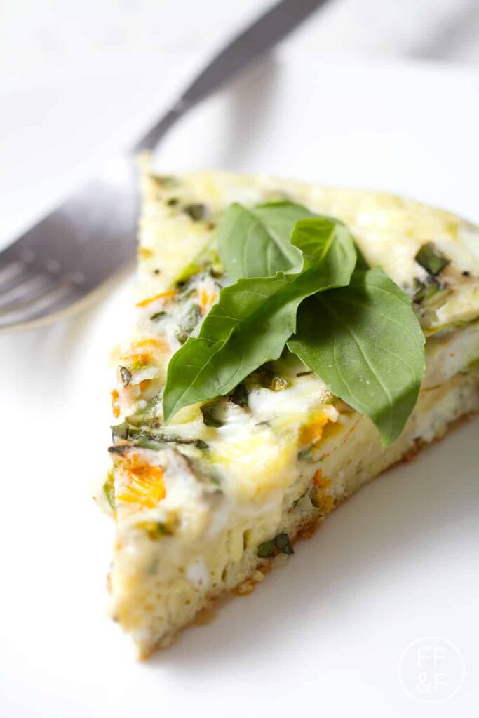 Squash Blossom Frittata by Beth Chen - FoodSocial