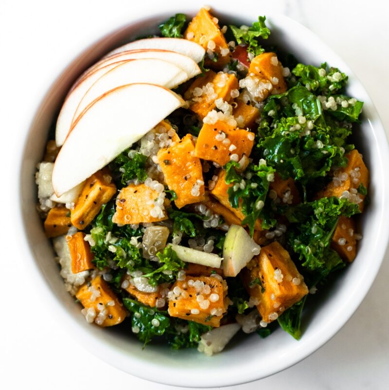 Sweet Potato Apple Kale and Quinoa Salad by Christina - FoodSocial