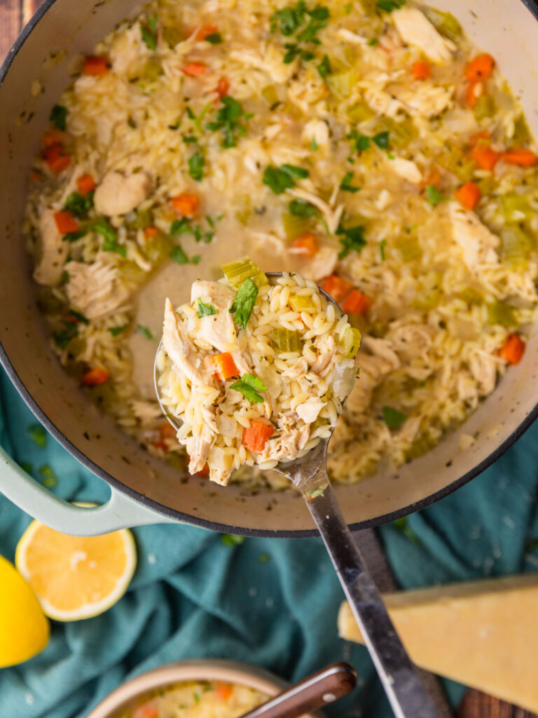 Lemon Chicken Orzo Soup by scarlatifamilykitchen - FoodSocial