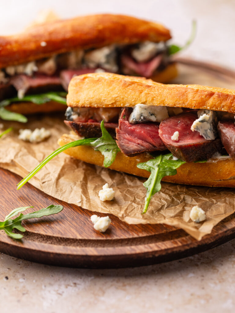 Steak Sandwich with Gorgonzola by scarlatifamilykitchen - FoodSocial