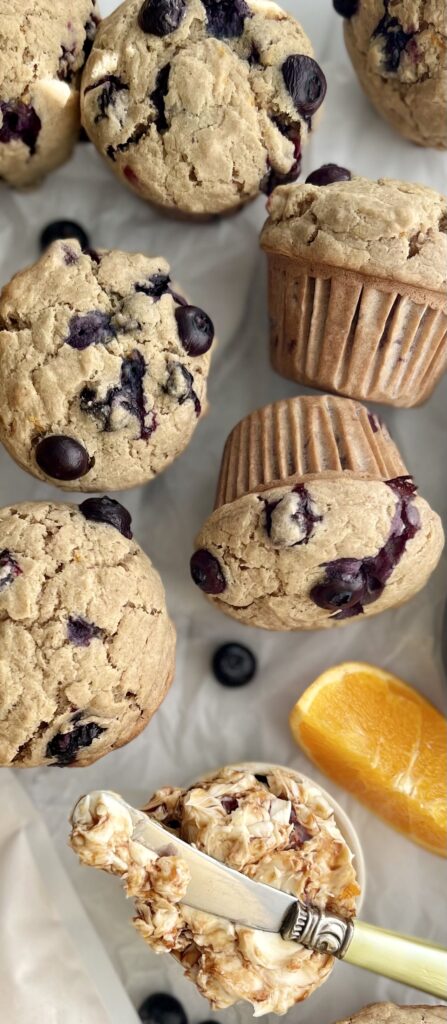 Bakery Style Blueberry Orange Muffins with Citrus Date Butter (Vegan) by foodallergymoms_andmore - FoodSocial