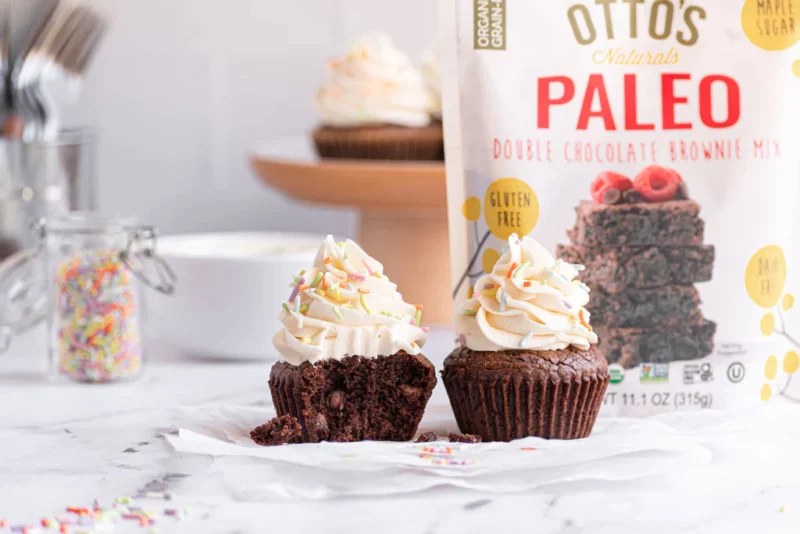 Grain-Free Brownie Cupcakes by Otto's Naturals - FoodSocial