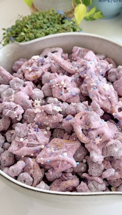 Muddy Buddies – Barbie Edition (gluten free)