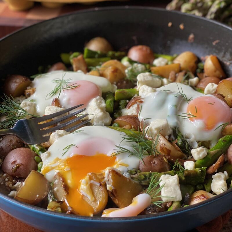 Spring Asparagus & Potato Skillet by Reed Dunn - FoodSocial
