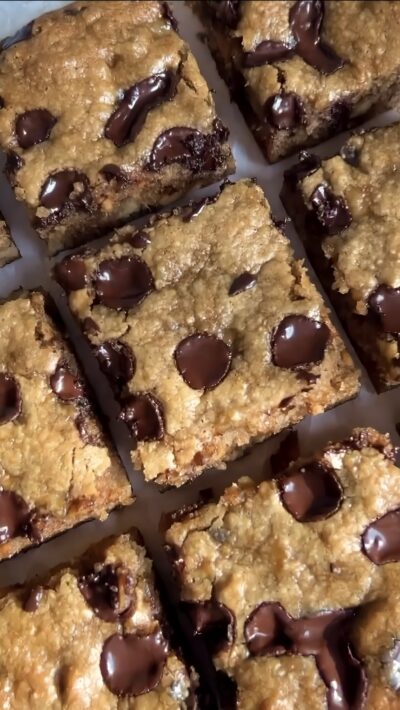 Peanut Butter Chocolate Chip Banana Bread Bars!