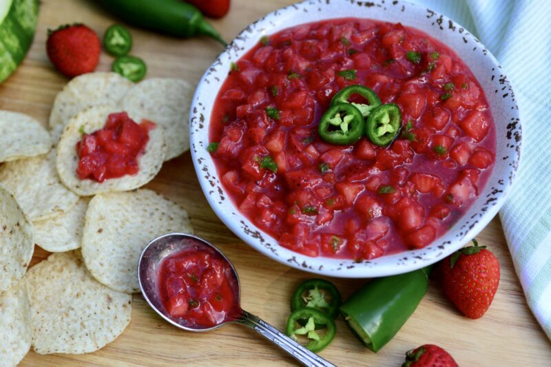 Spicy Strawberry Salsa (Gluten-Free, Vegan, Nut-Free) by foodallergymoms_andmore - FoodSocial