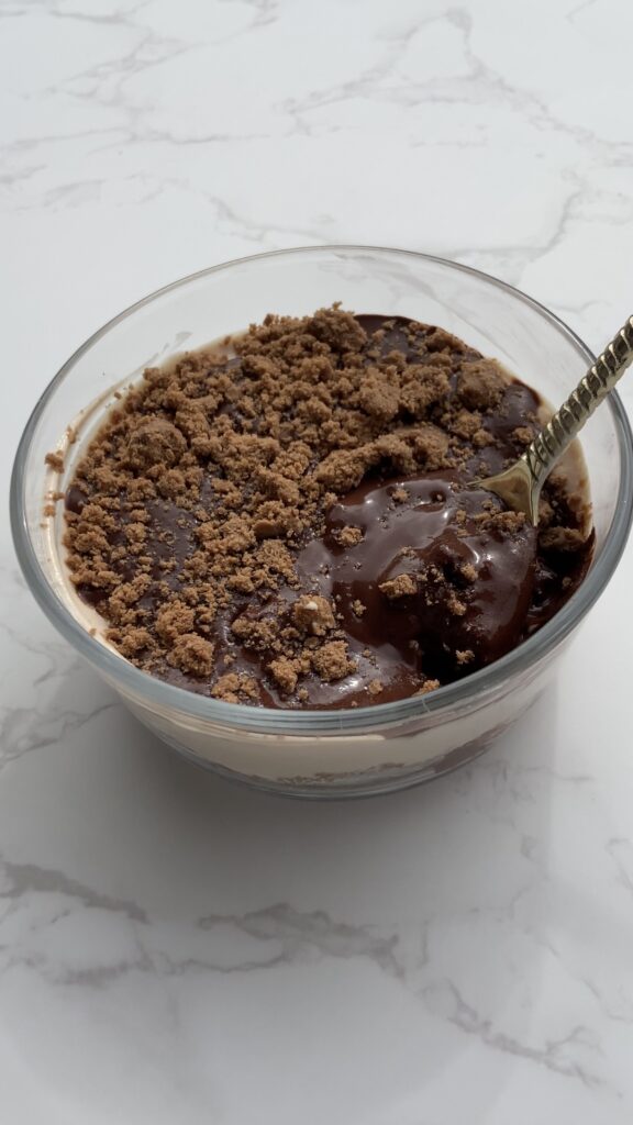 High Protein Chocolate Cookie Cheesecake by Chenoa Hill - FoodSocial