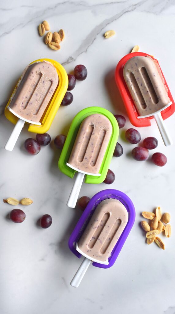 Peanut Butter & Jelly Popsicles by joyfuleatsnbeats - FoodSocial