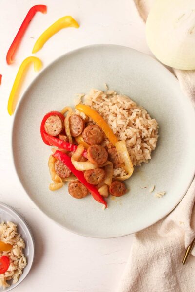 Sausage Peppers and Onions Skillet