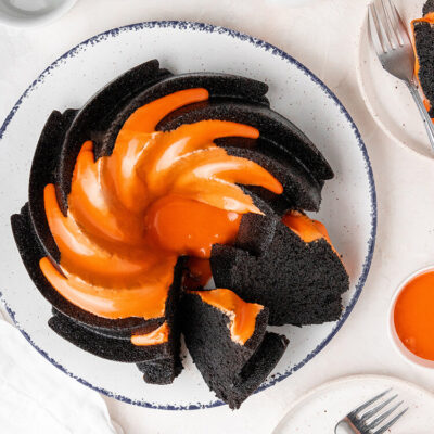 Black Chocolate & Orange Bundt Cake with Greek Yogurt