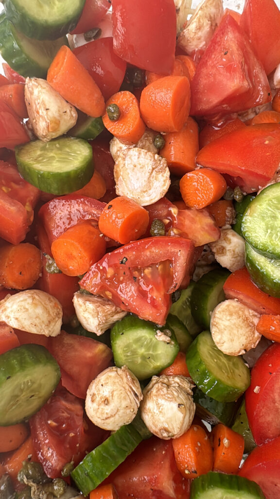 Summer Veggie Caprese Salad by Lara Salamone - FoodSocial