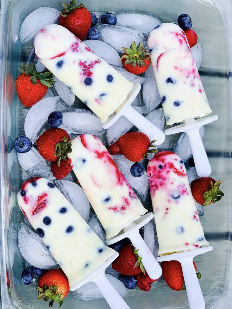 Berry ‘N’ Yogurt Popsicles by LivLaughCook - FoodSocial