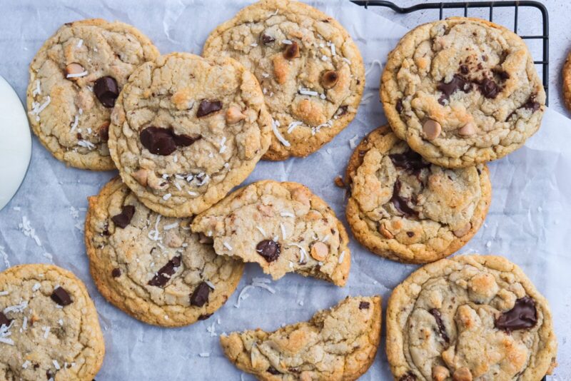 Coconut Chocolate Caramel Cookies by ThrilledFoodie - FoodSocial