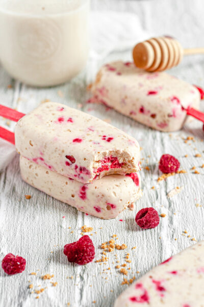 Raspberry Yogurt Popsicles