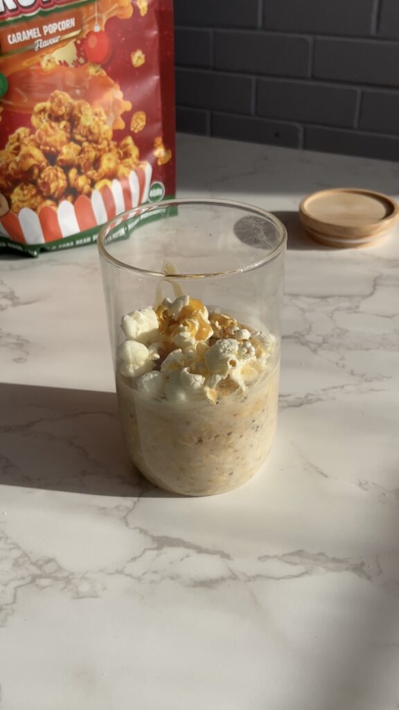 Caramel Popcorn Overnight Oats by Chenoa Hill - FoodSocial