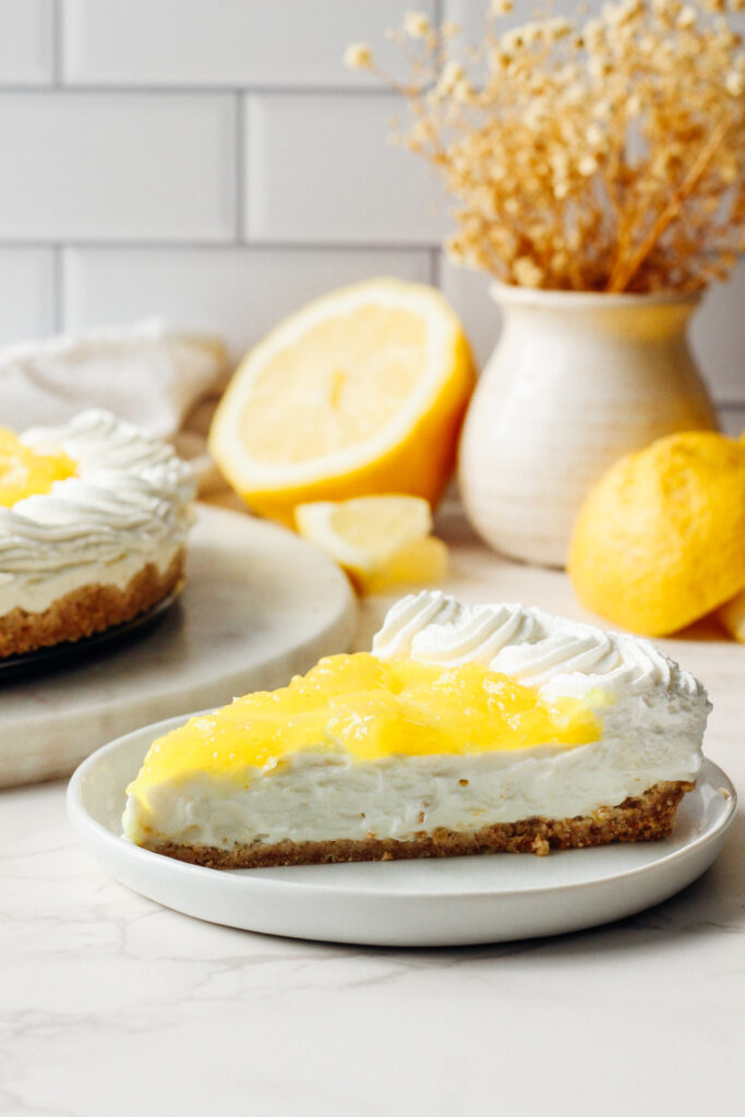 No Bake Lemon Cheesecake (gluten-free/dairy-free) by Kat Condon - FoodSocial