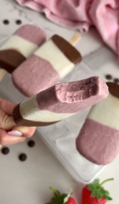 Neopolitan Popsicles (dairy free)