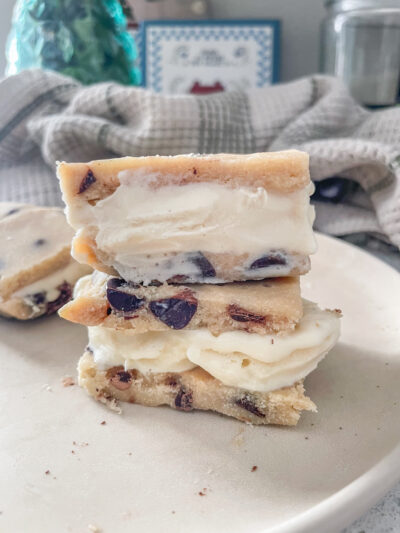 No Bake Cookie Dough Ice Cream Sandwiches