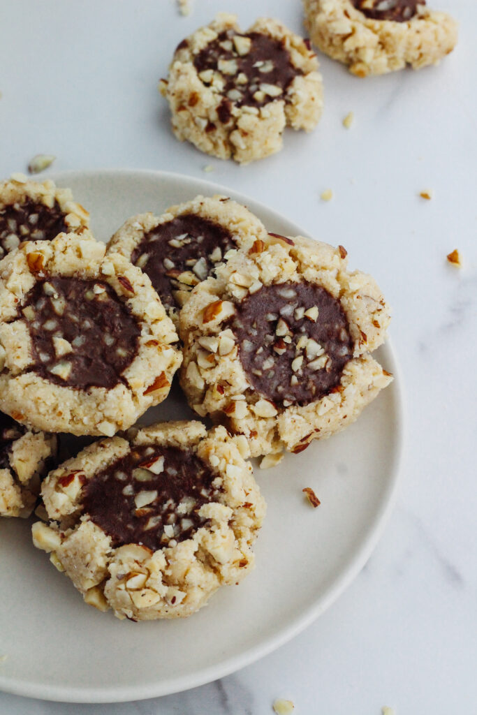 Hazelnut Thumbprint Cookies (gf & vegan) by Kat Condon - FoodSocial