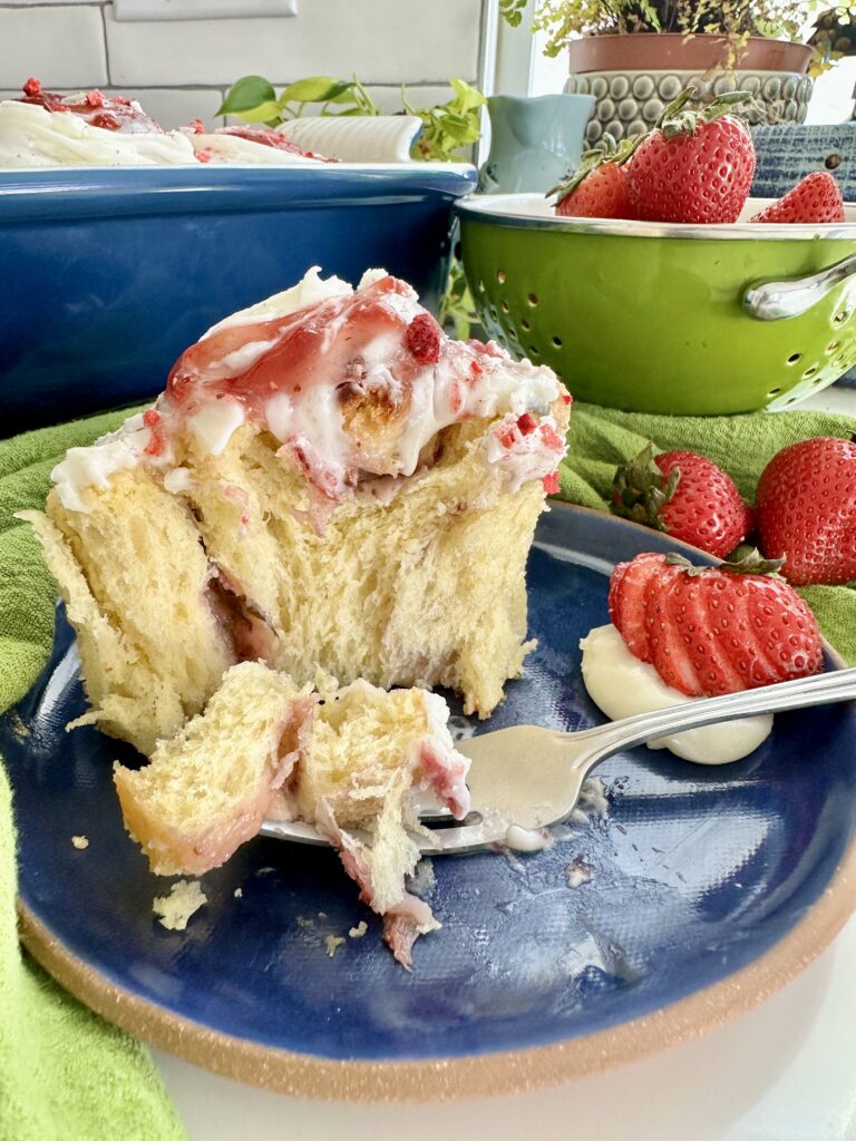 Strawberries N’ Cream Sweet Rolls by Back Porch Paleo - FoodSocial