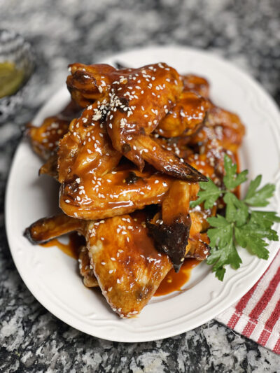 Spicy and Sweet Gochujang Buttermilk Baked Wings